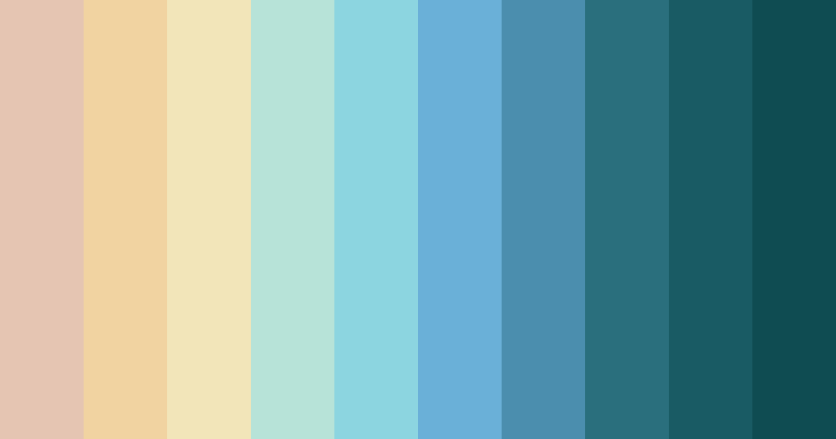 Download teal dream color palette PNG image (landscape)