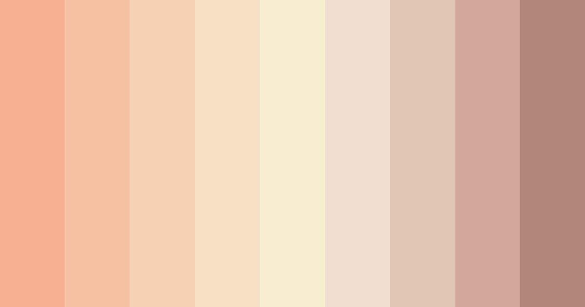 Download peachy shades color palette PNG image (landscape)