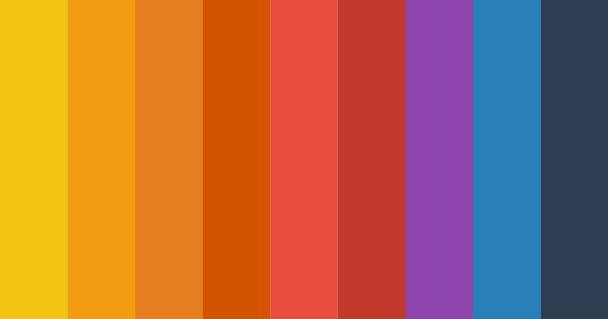 Download vibrant yellow-orange-red blue-purple color palette PNG image (landscape)