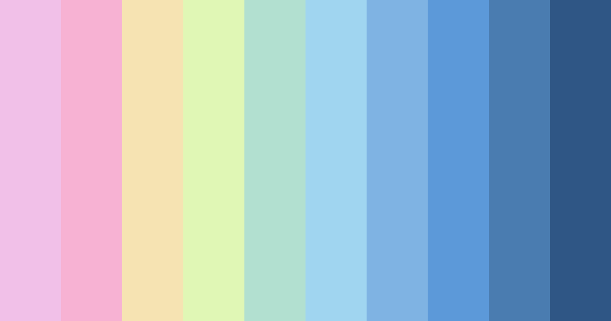 Download pastel blue dream color palette PNG image (landscape)