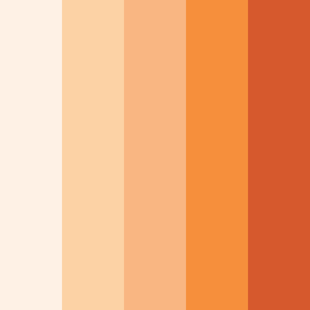 Download peach sunset color palette PNG image (square)