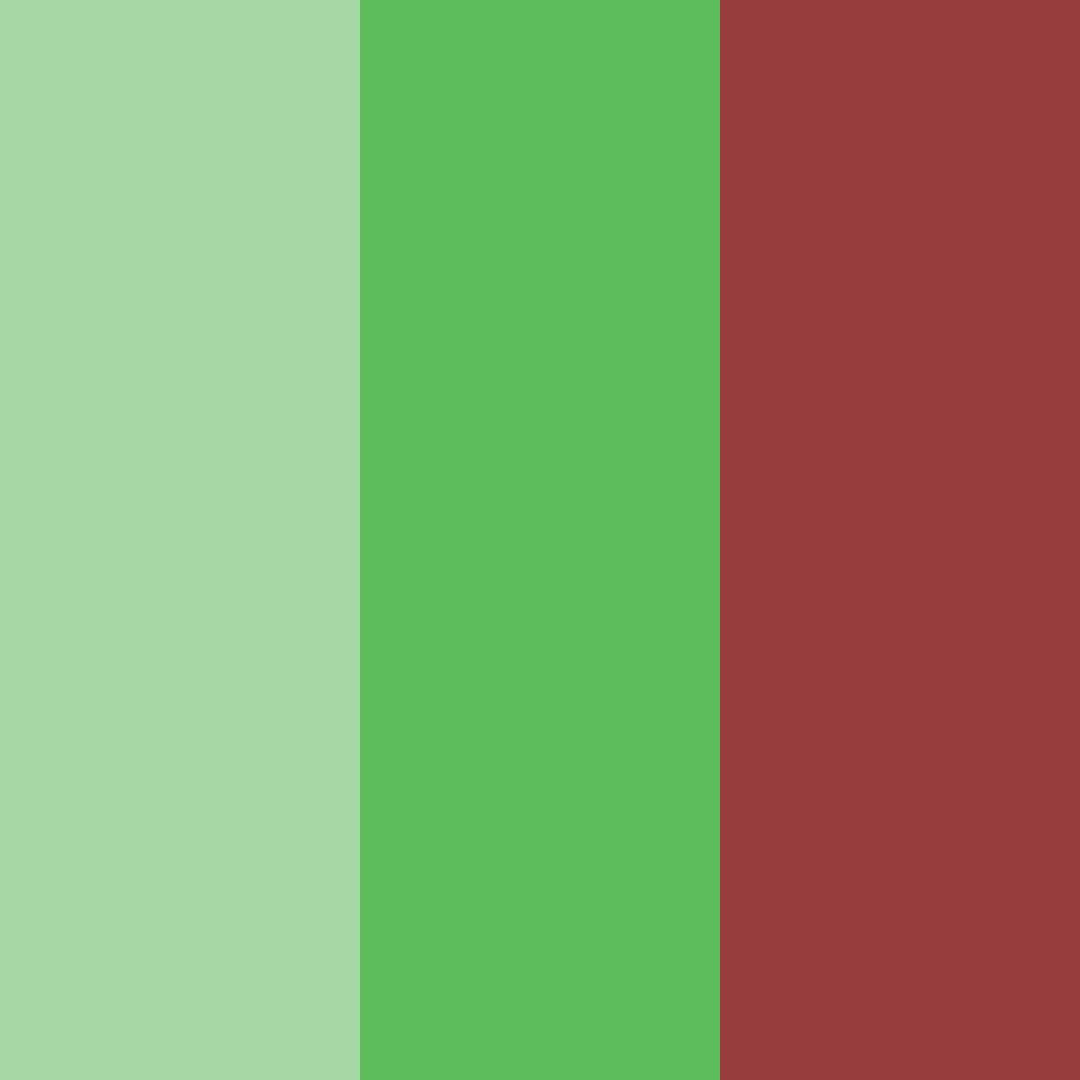 Download shades of green and red color palette PNG image (square)