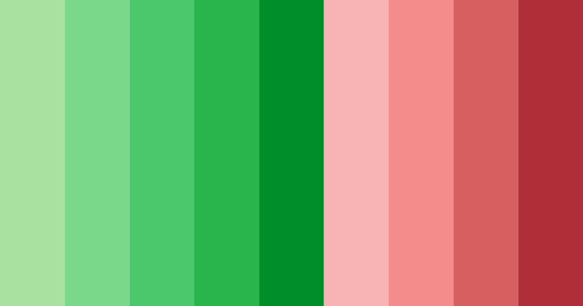 Download green and red harmony color palette PNG image (landscape)