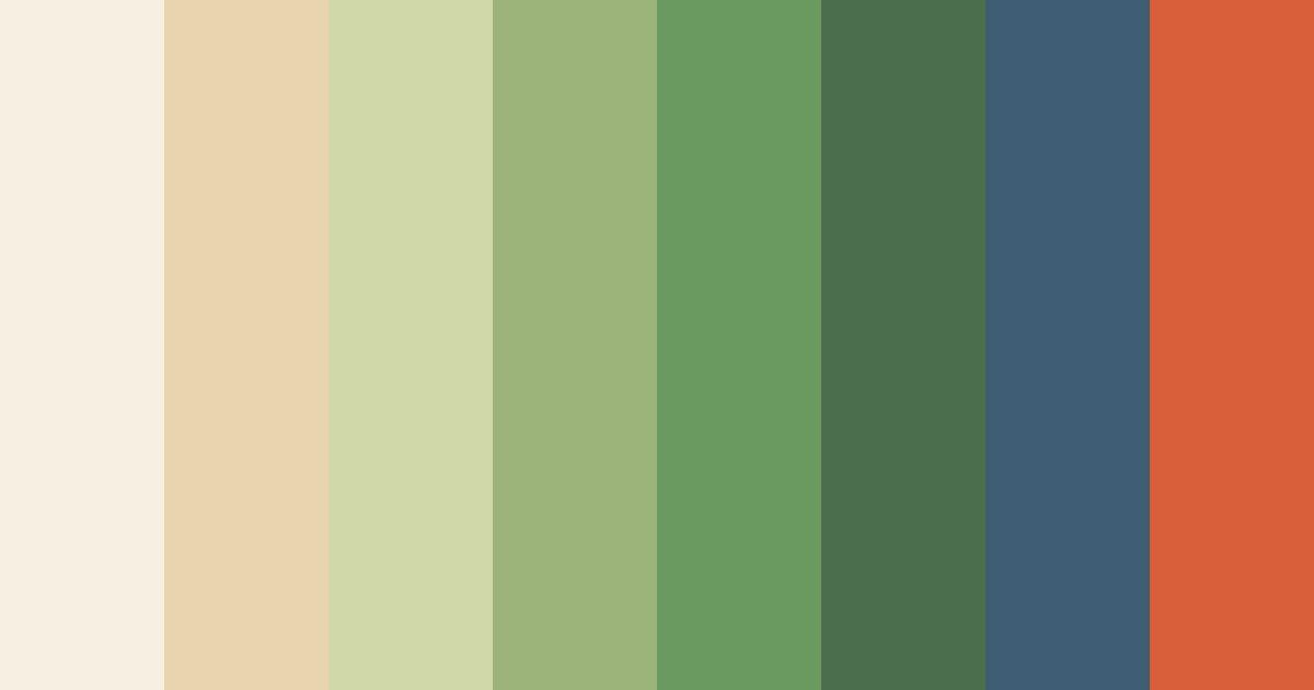 Download earthy harmony color palette PNG image (landscape)