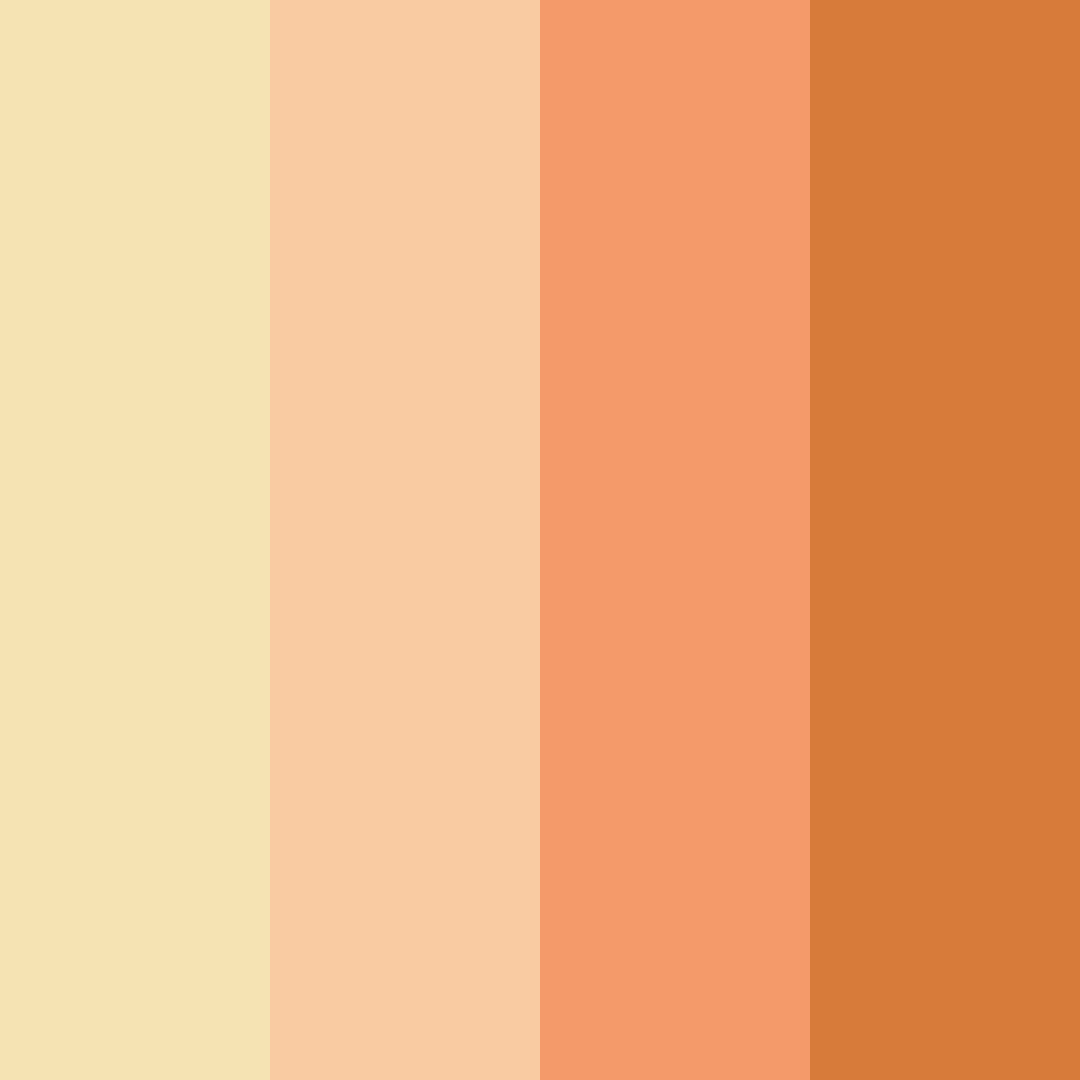 Download golden sunset breeze color palette PNG image (square)
