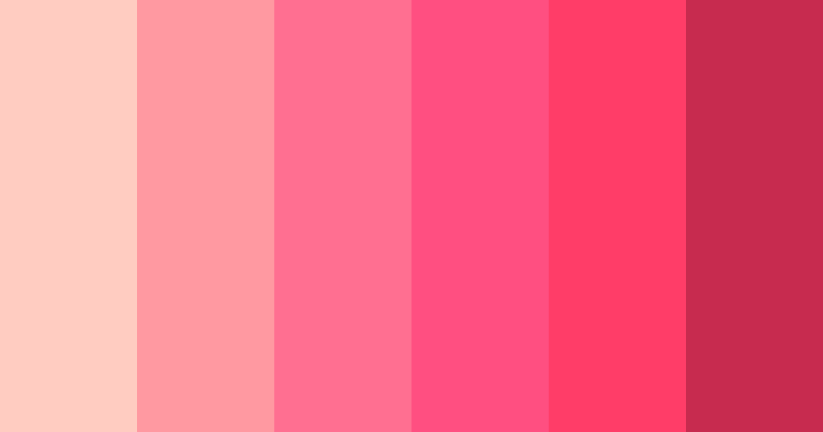 Download shades of pink to red color palette PNG image (landscape)