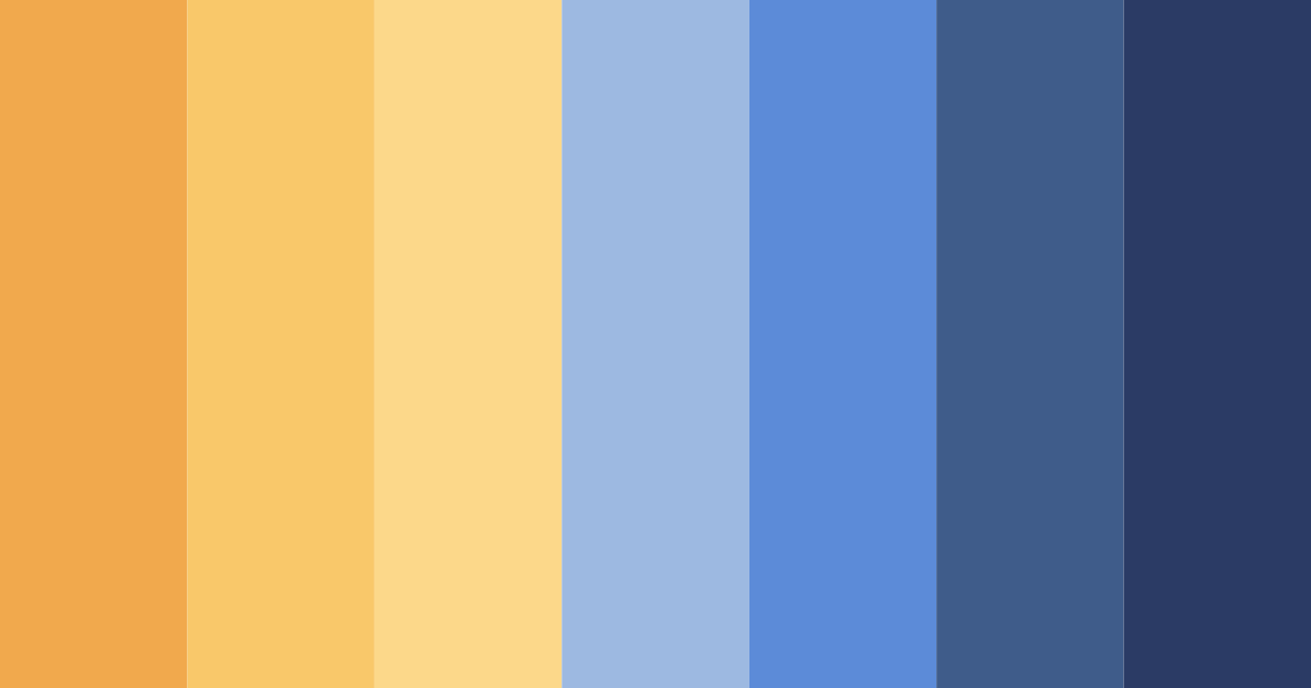 Download blue orange sunset color palette PNG image (landscape)
