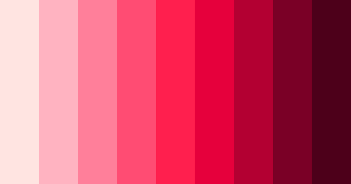 Download light pink shades color palette PNG image (landscape)