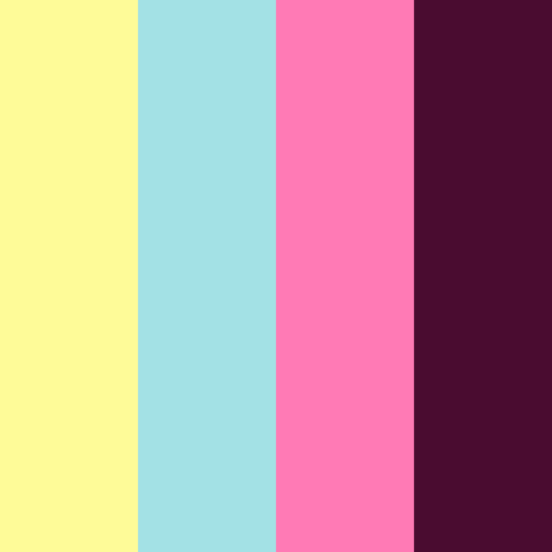 Download aqua magenta delight color palette PNG image (square)