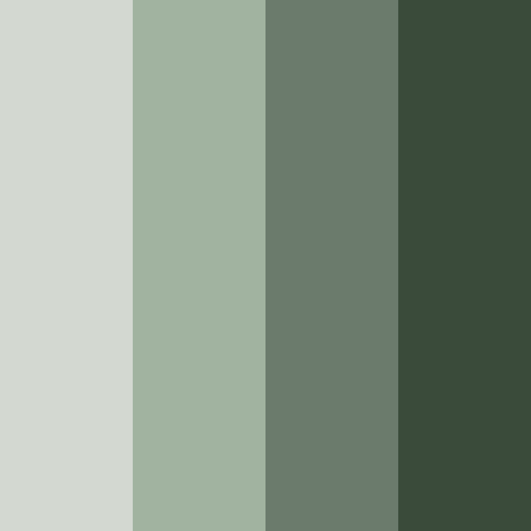 Download shades of green grey color palette PNG image (square)