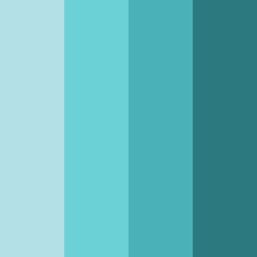 Download teal coastal mist color palette PNG image (square)