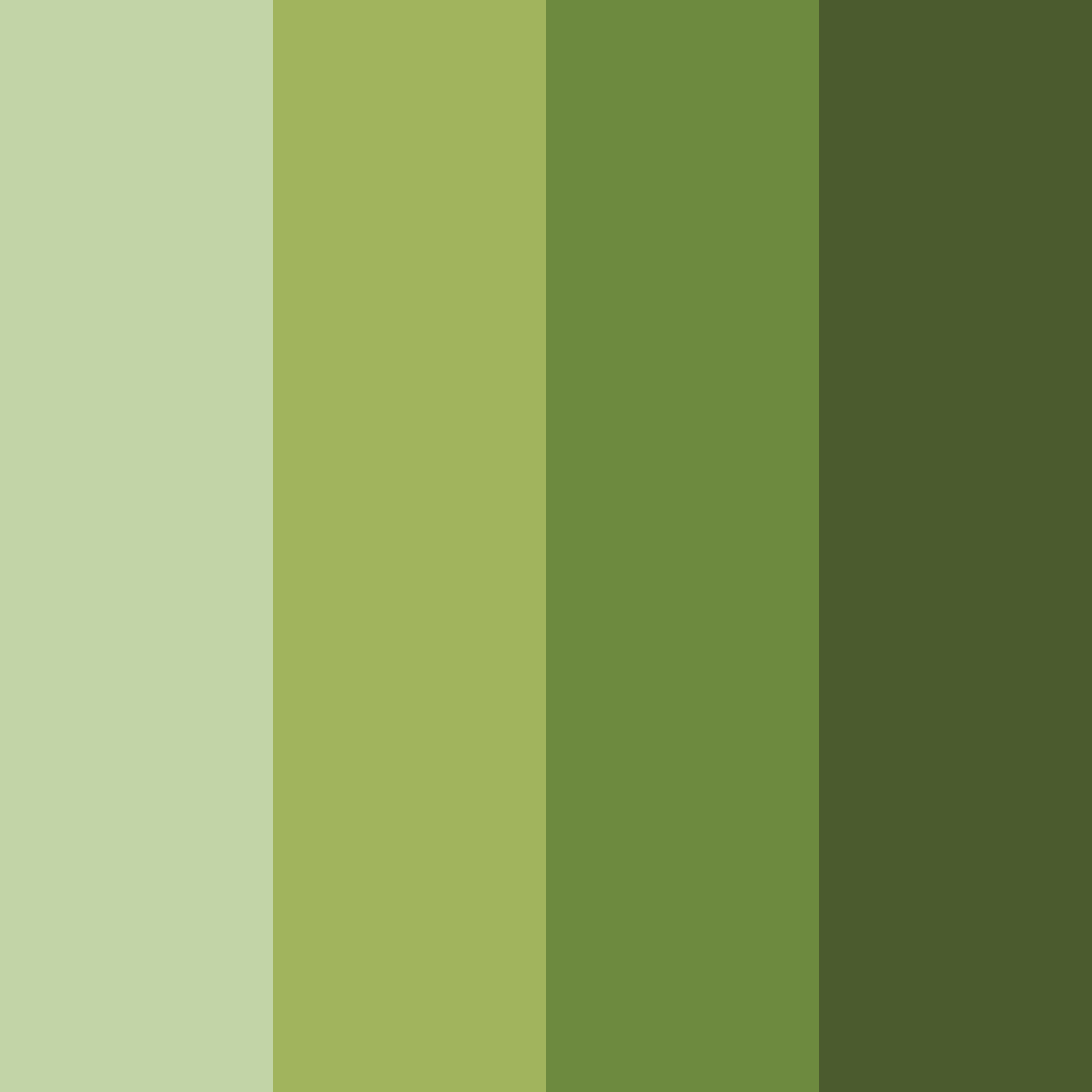 Download earthy green color palette PNG image (square)