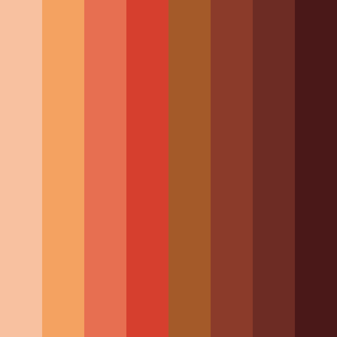 Download autumn red color palette PNG image (square)