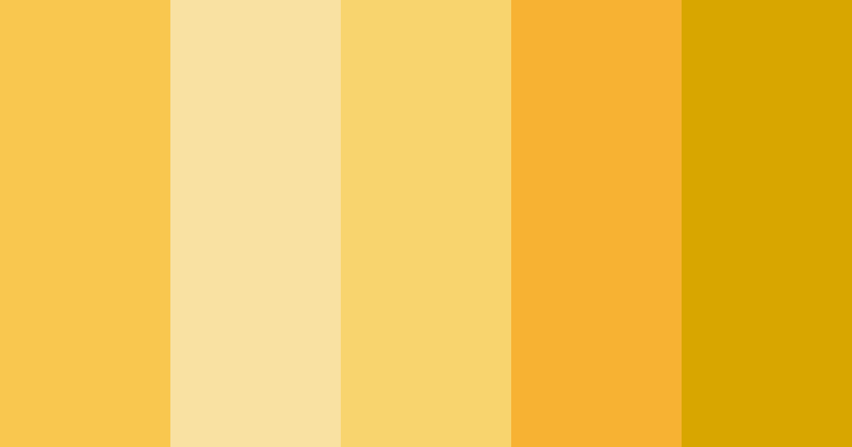 Download golden sunshine color palette PNG image (landscape)