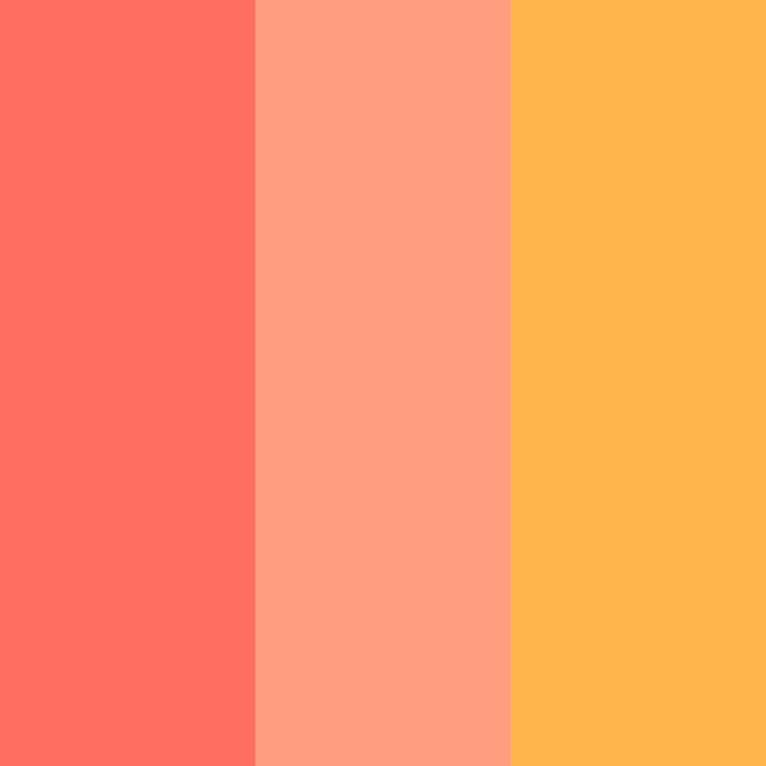 Download vibrant coral color palette PNG image (square)