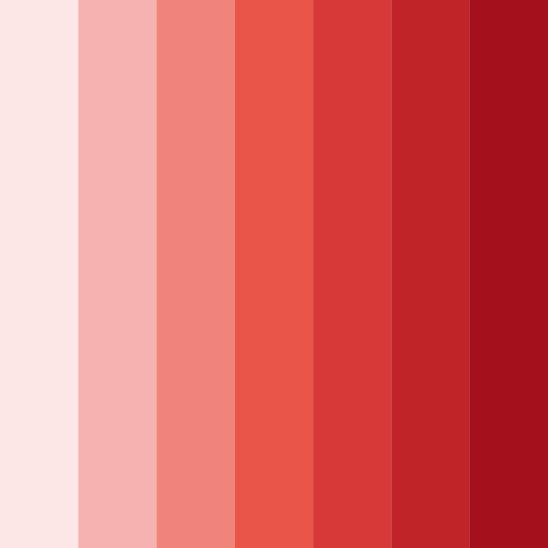 Download shades of red color palette PNG image (square)