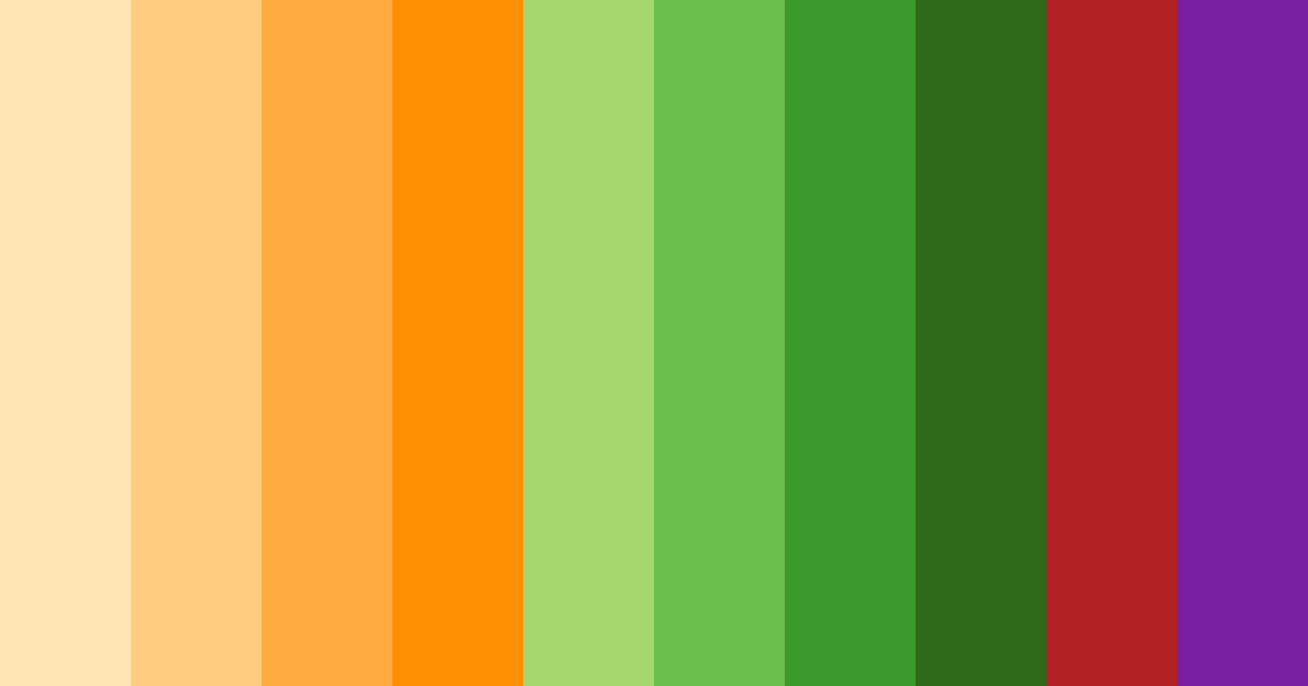 Download bright green and light orange-red color palette PNG image (landscape)