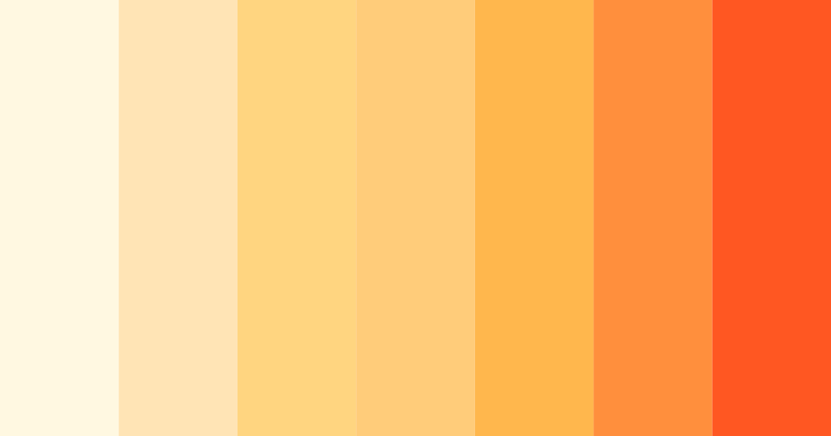 Download creamy orange color palette PNG image (landscape)