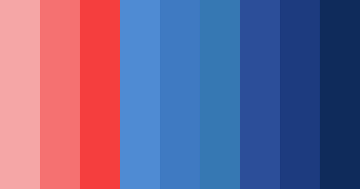 Download red and blue harmony color palette PNG image (landscape)