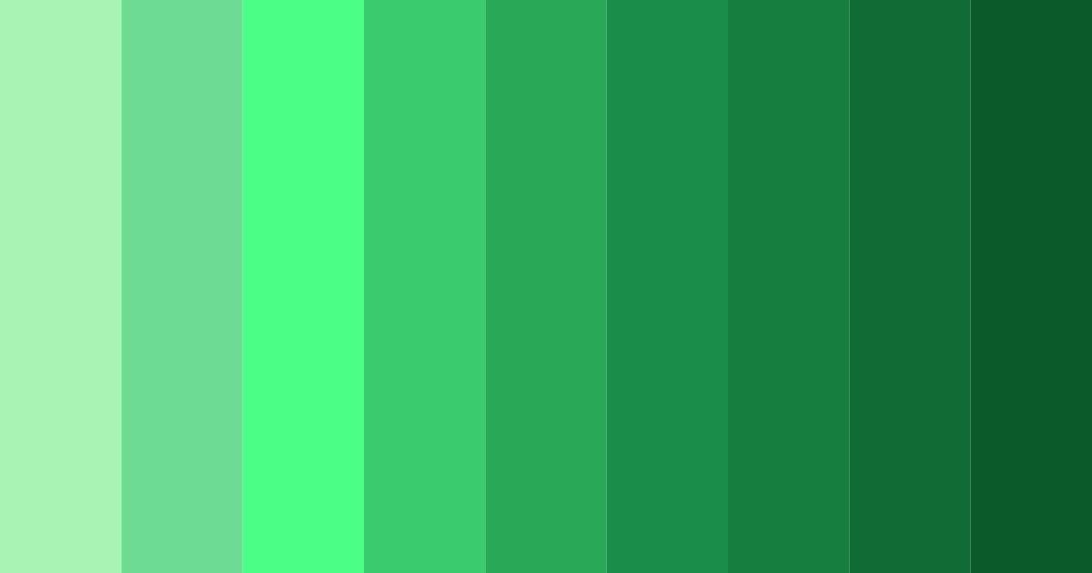 Download emerald harmony color palette PNG image (landscape)