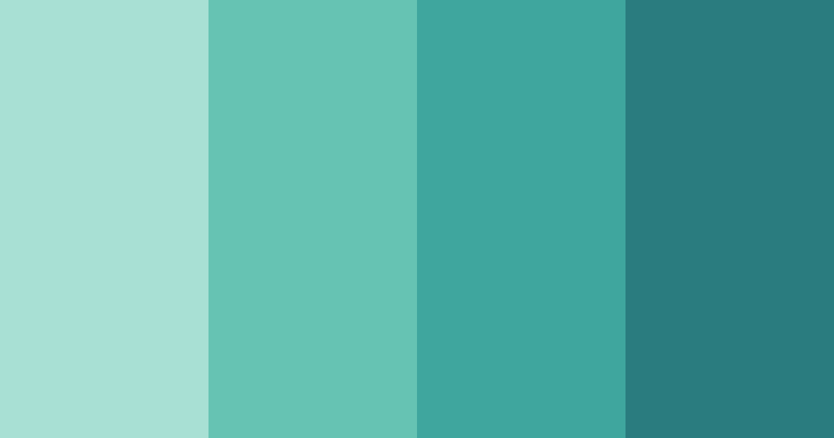 Download teal freshness color palette PNG image (landscape)