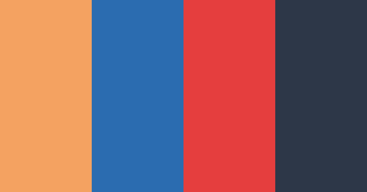 Download blue and red harmony color palette PNG image (landscape)