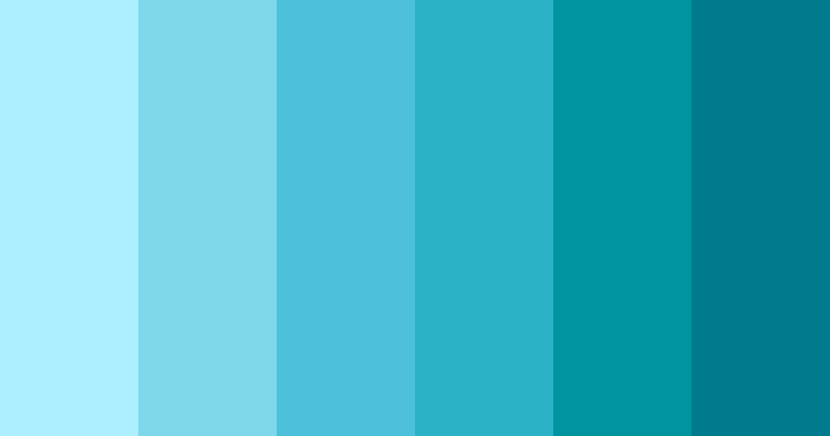Download blue ocean color palette PNG image (landscape)