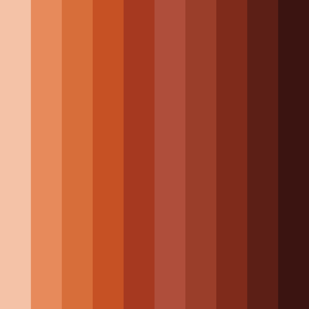 Download burnt orange terracotta color palette PNG image (square)