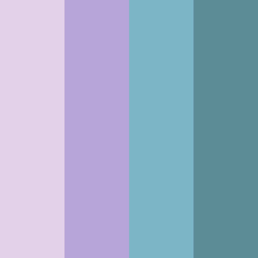Download lavender aqua dream color palette PNG image (square)