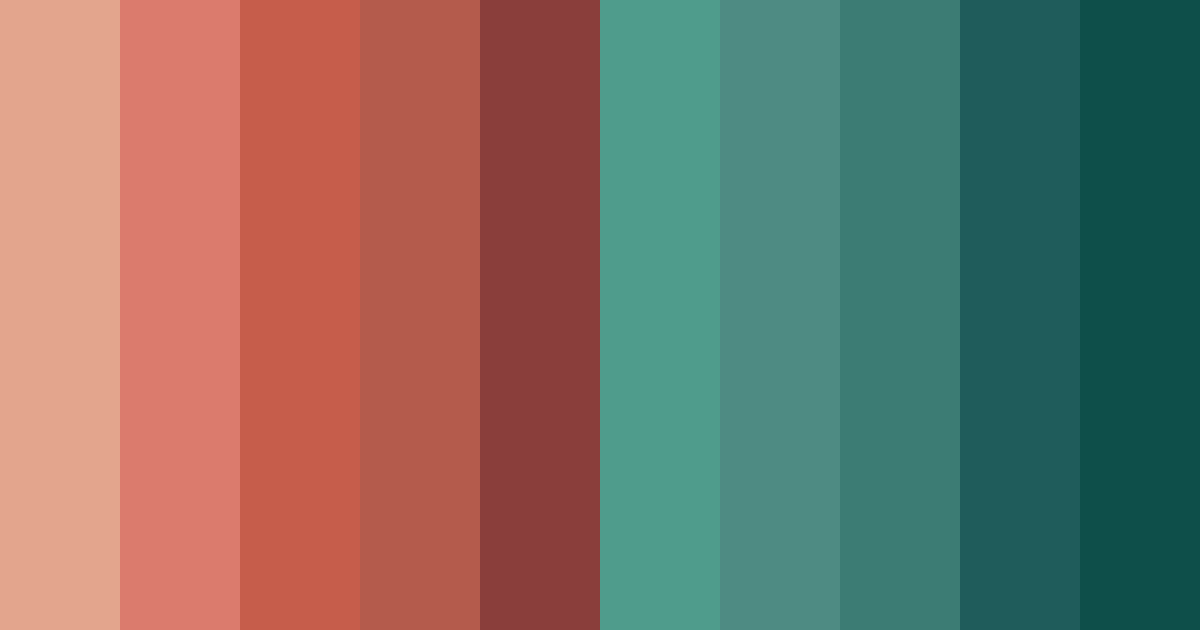 Download coastal clay harmony color palette PNG image (landscape)