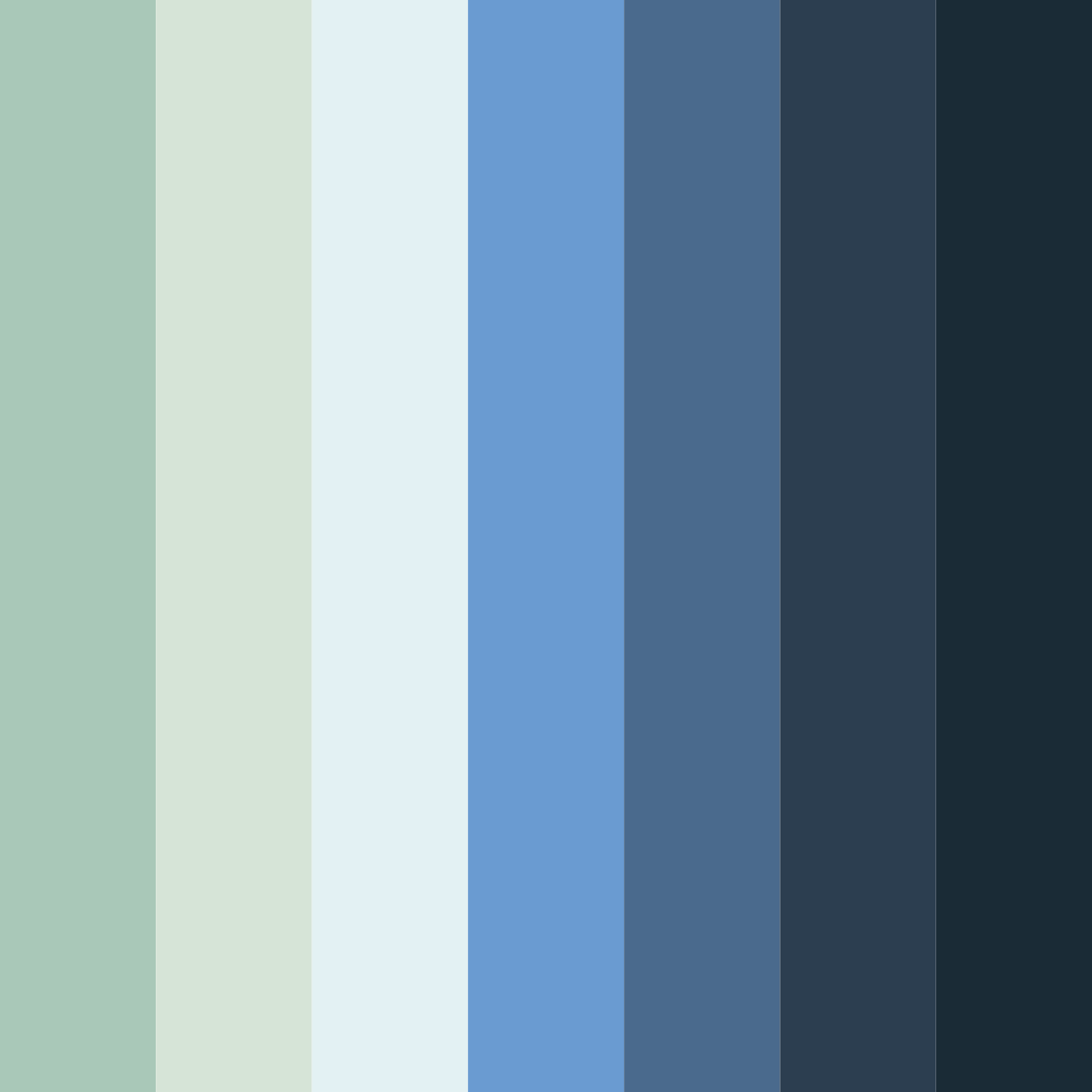 Download navy blue and sage green harmony color palette PNG image (square)