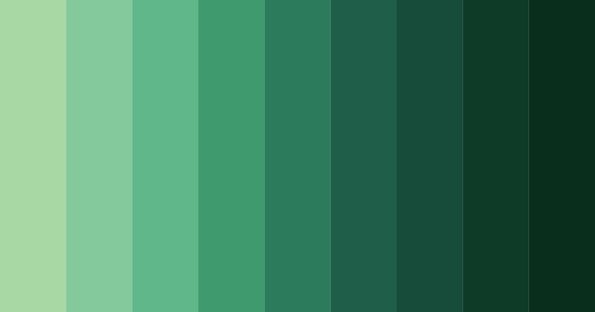 Download dark green leaves color palette PNG image (landscape)