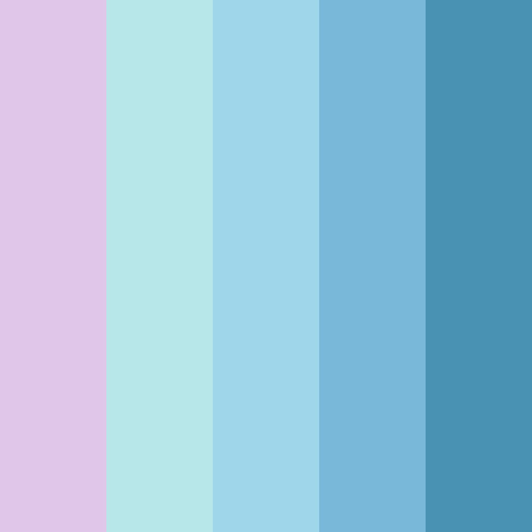 Download pastel blue color palette PNG image (square)