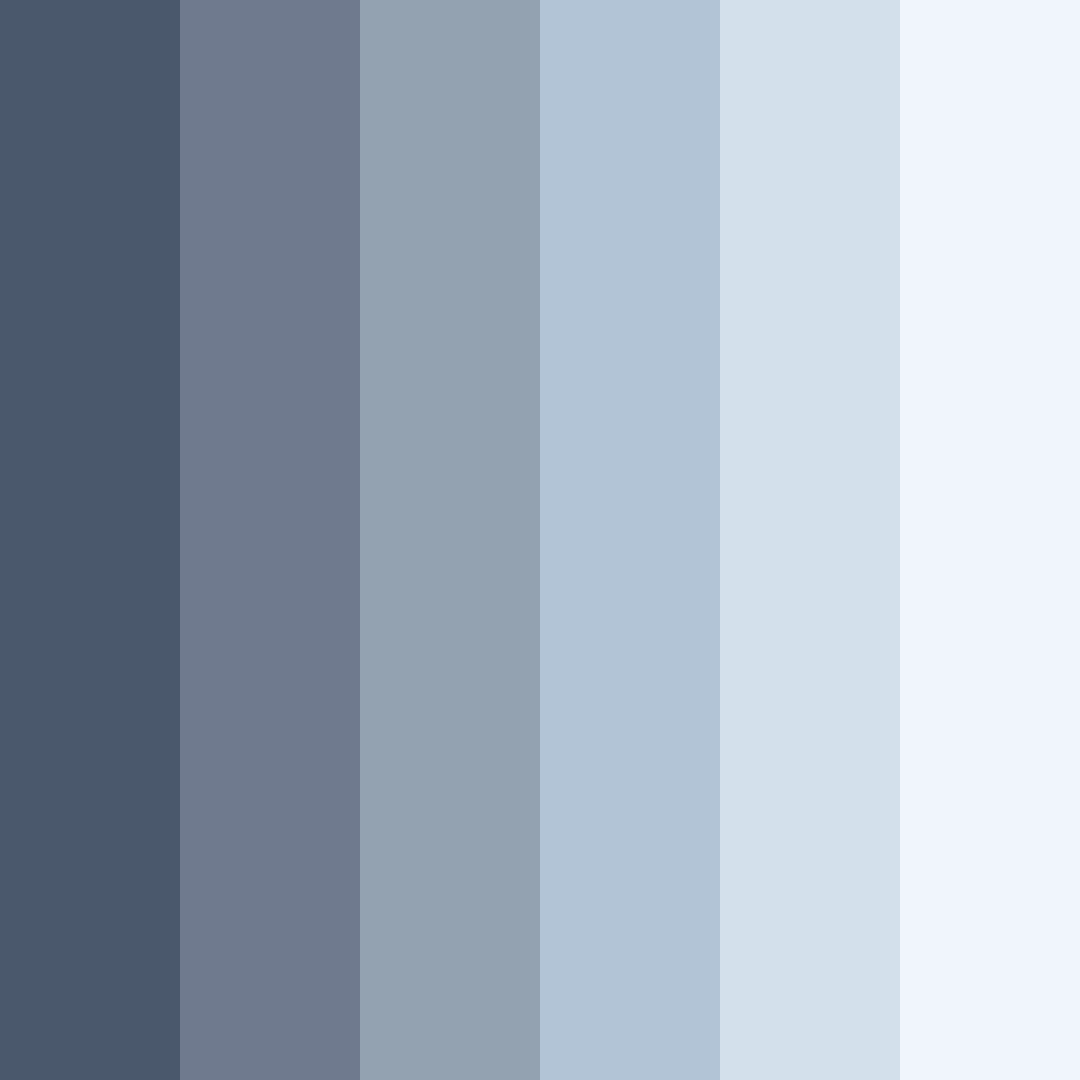 Download shades of blue color palette PNG image (square)