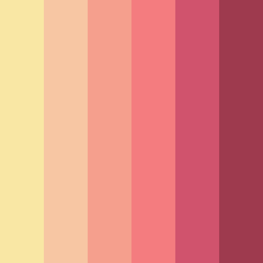 Download pink sunset color palette PNG image (square)