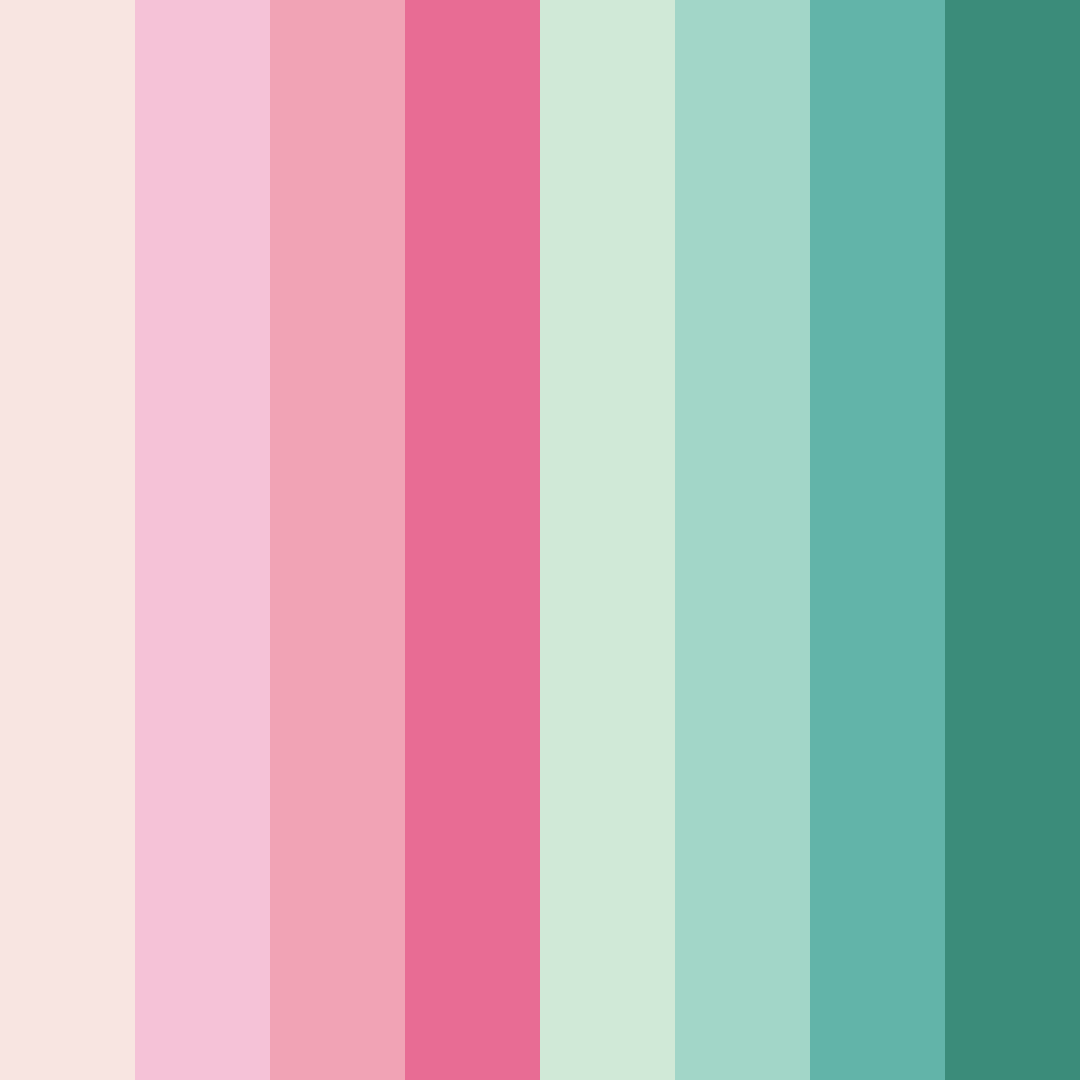 Download whimsical garden party color palette PNG image (square)