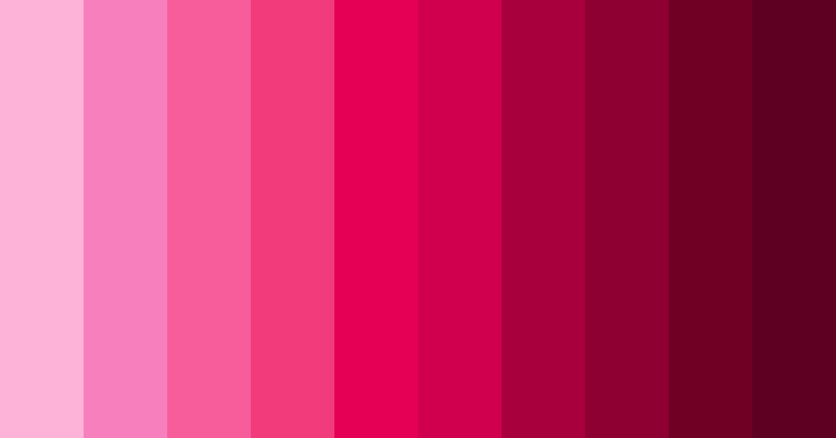 Download raspberry romance color palette PNG image (landscape)