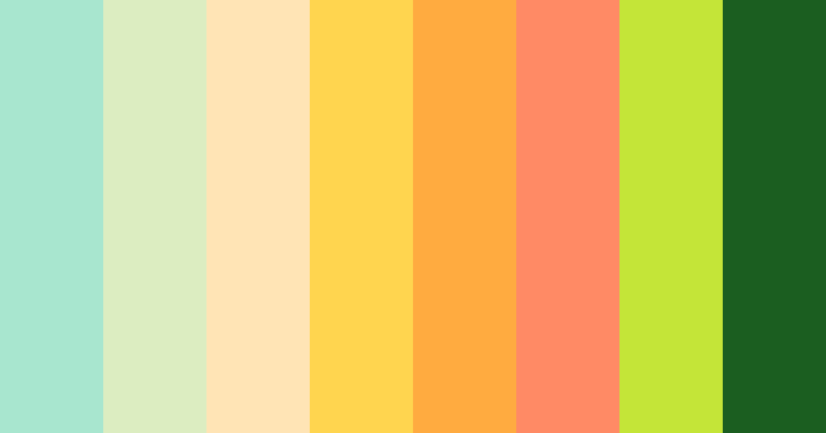 Download shades of green and gold color palette PNG image (landscape)
