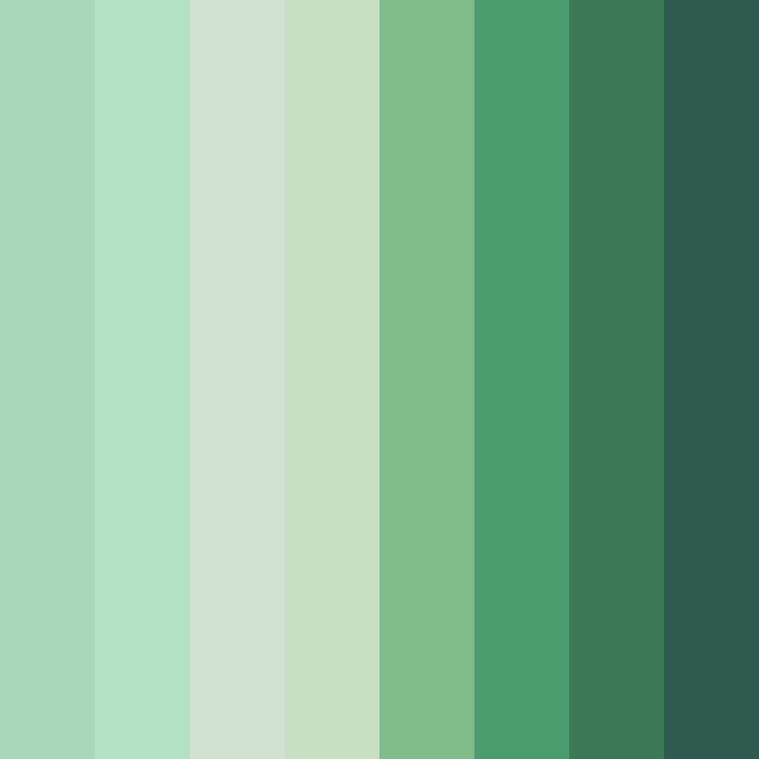 Download muted green forest color palette PNG image (square)