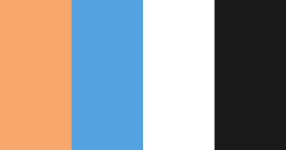 Download orange blue white harmony color palette PNG image (landscape)