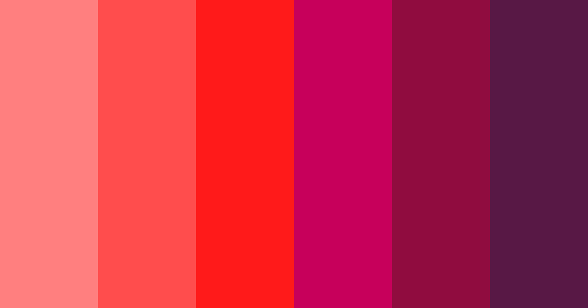 Download red and dark pink delight color palette PNG image (landscape)