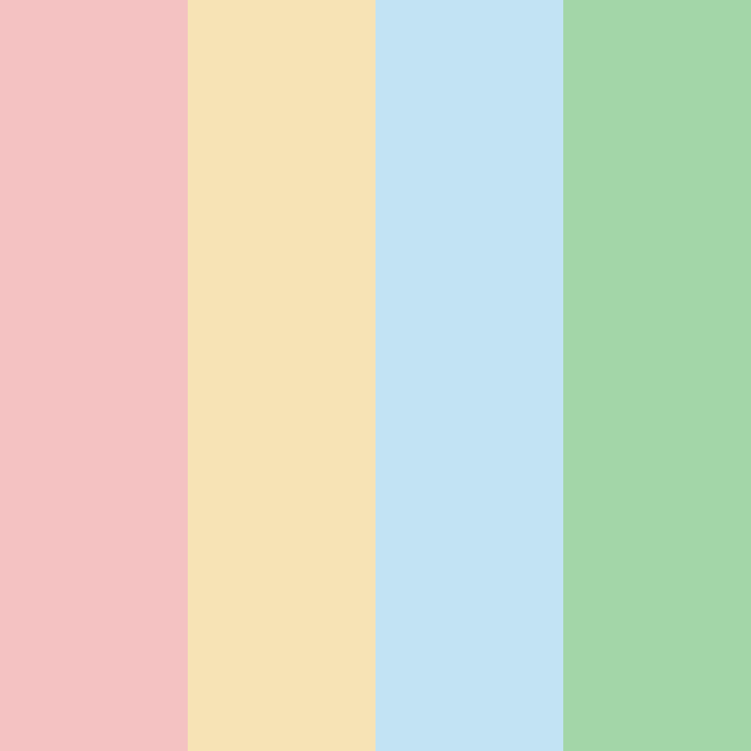 Download pastel easter color palette PNG image (square)