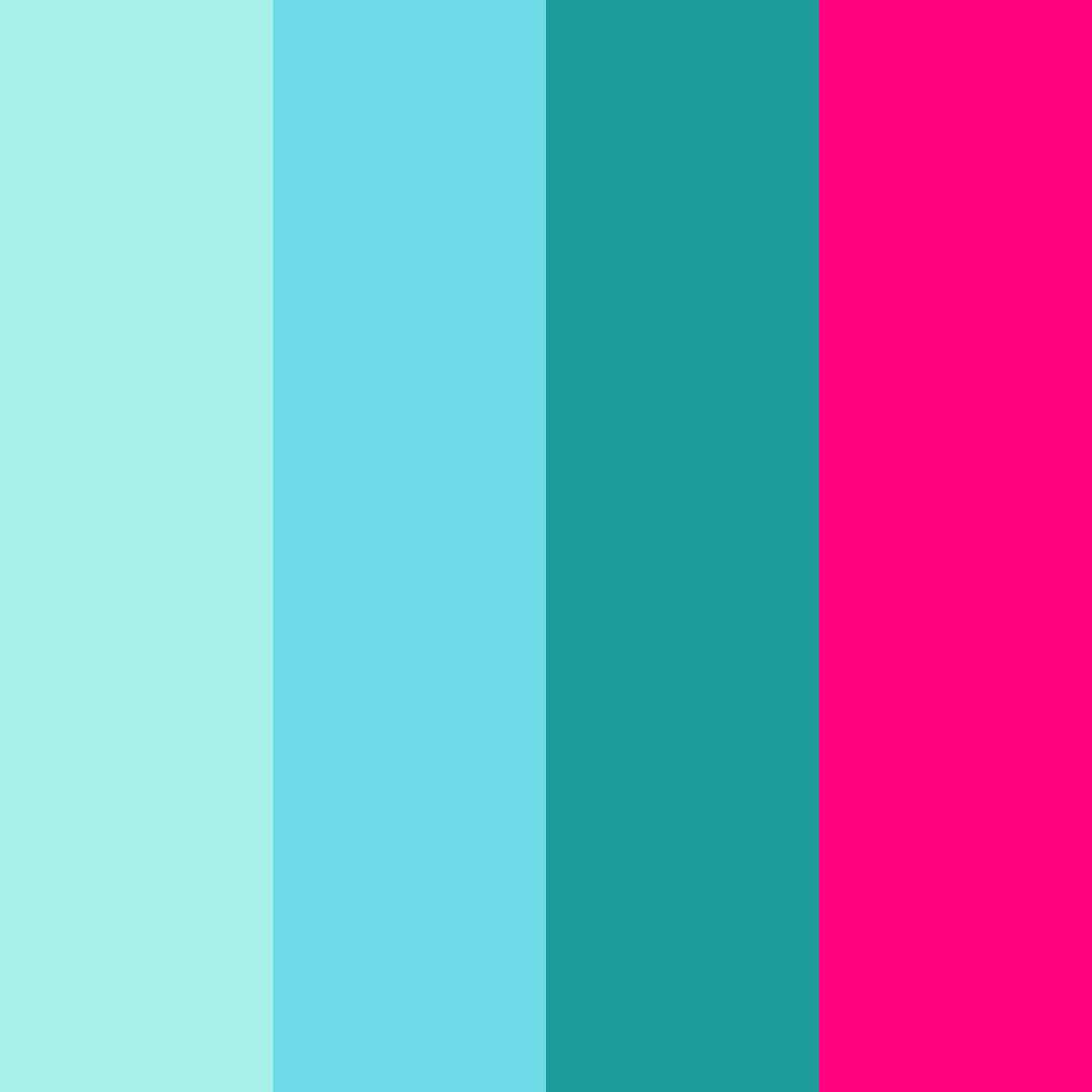 Download teal sunset color palette PNG image (square)