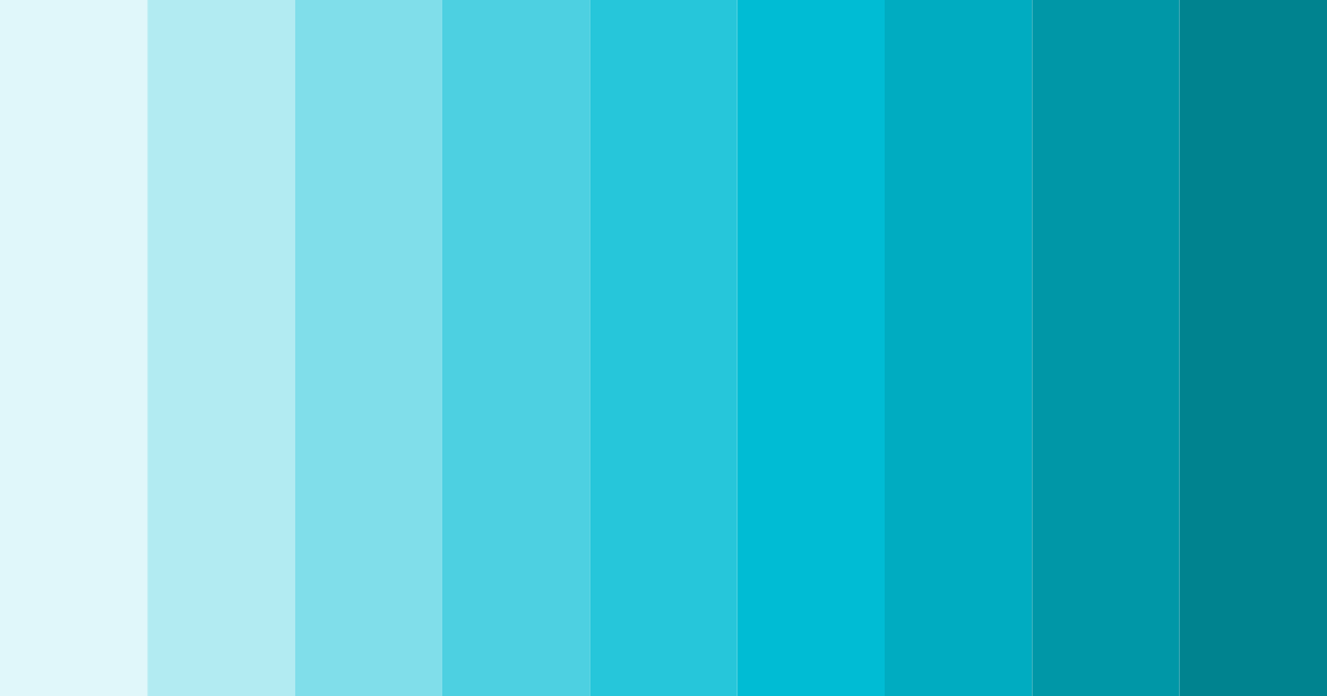 Download turquoise flutter color palette PNG image (landscape)