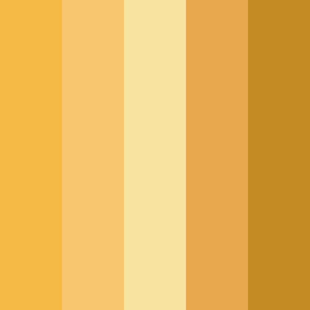 Download golden sunshine color palette PNG image (square)