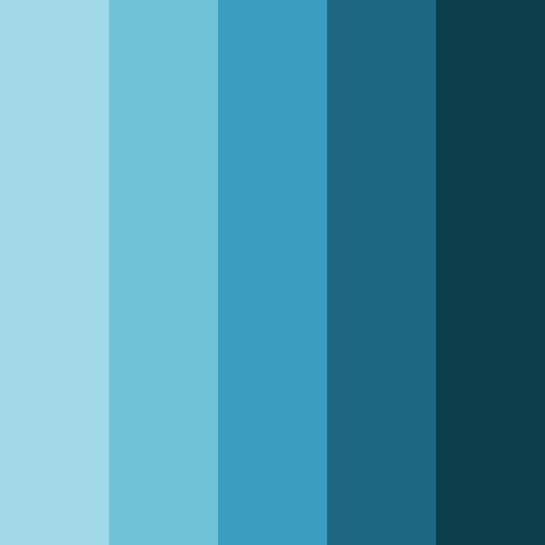 Download ocean blue color palette PNG image (square)