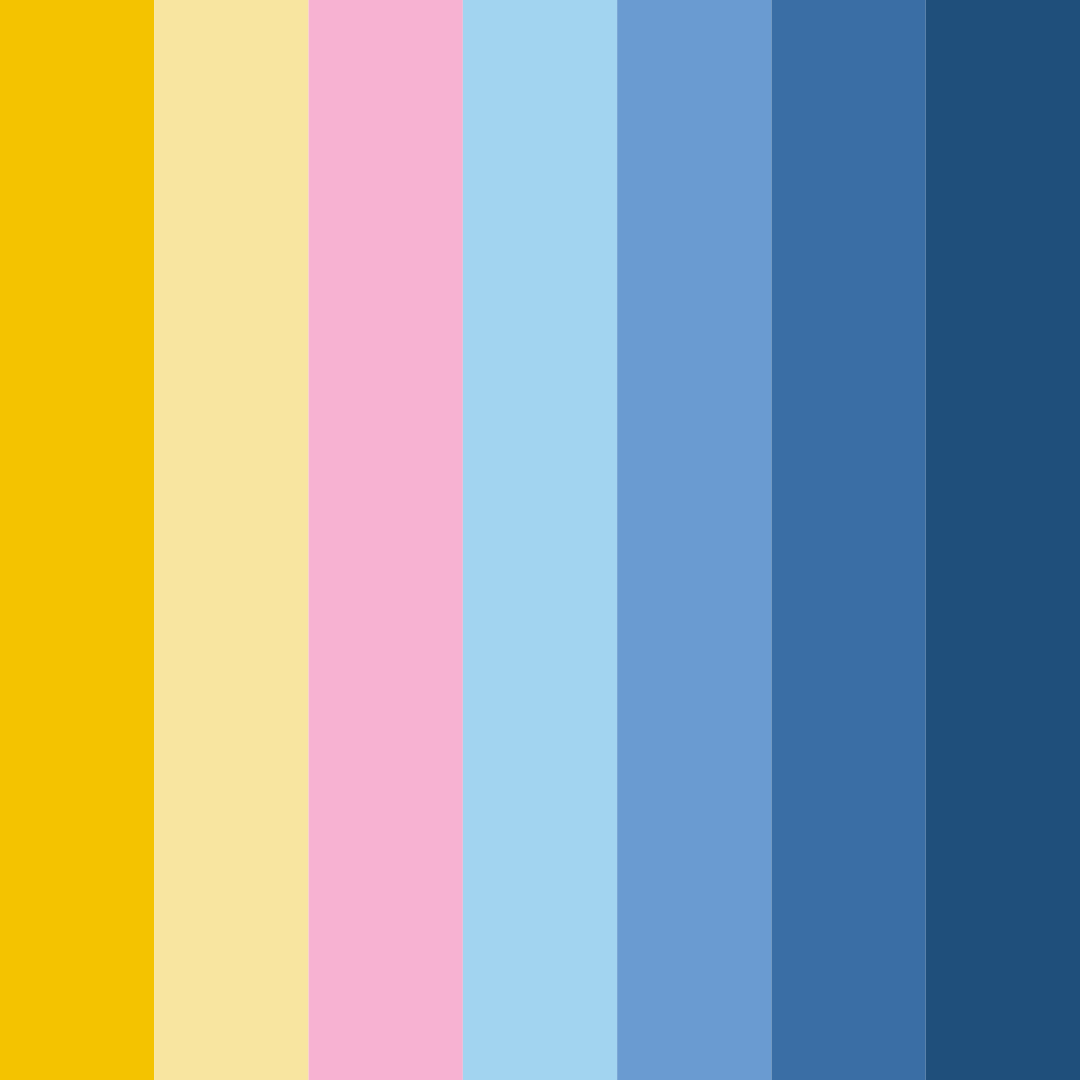 Download pastel blue and pink color palette PNG image (square)