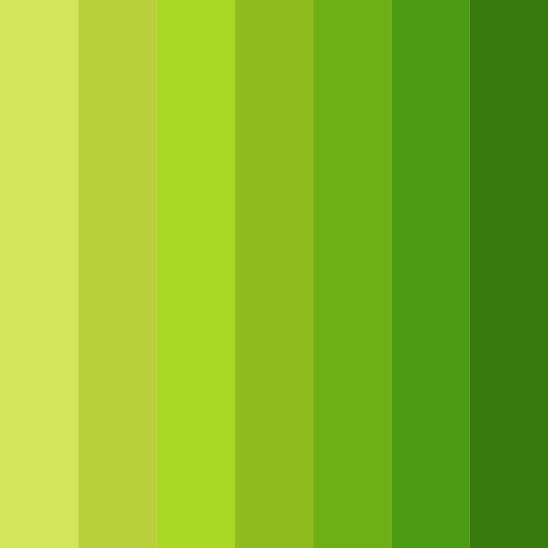 Download lush greenery color palette PNG image (square)