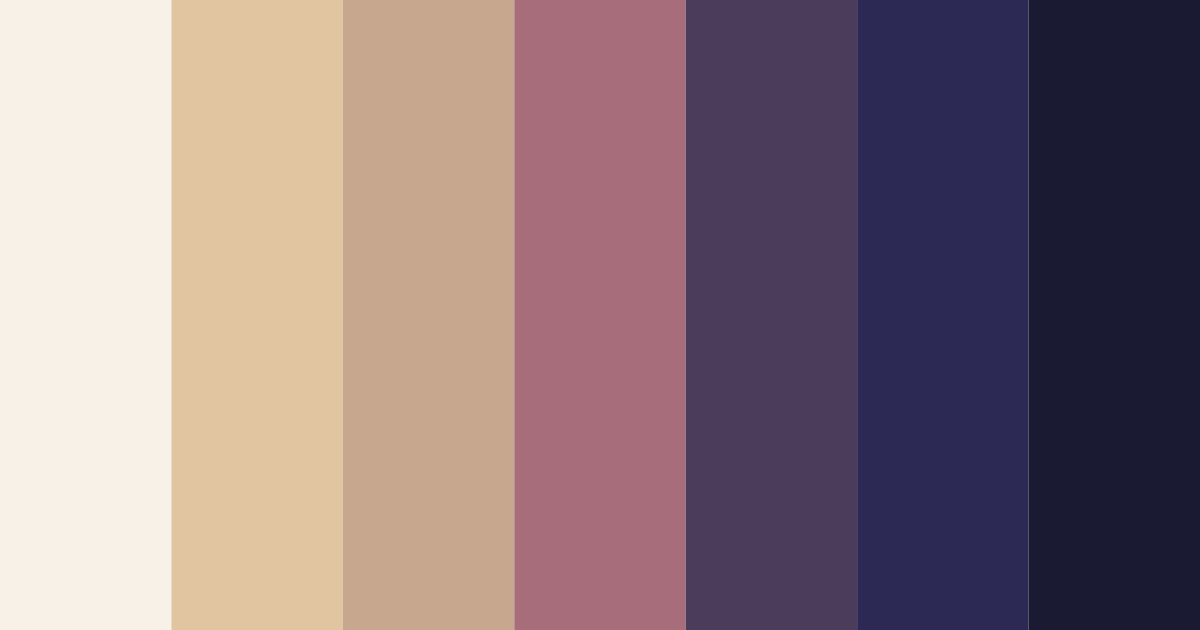 Download midnight elegance color palette PNG image (landscape)