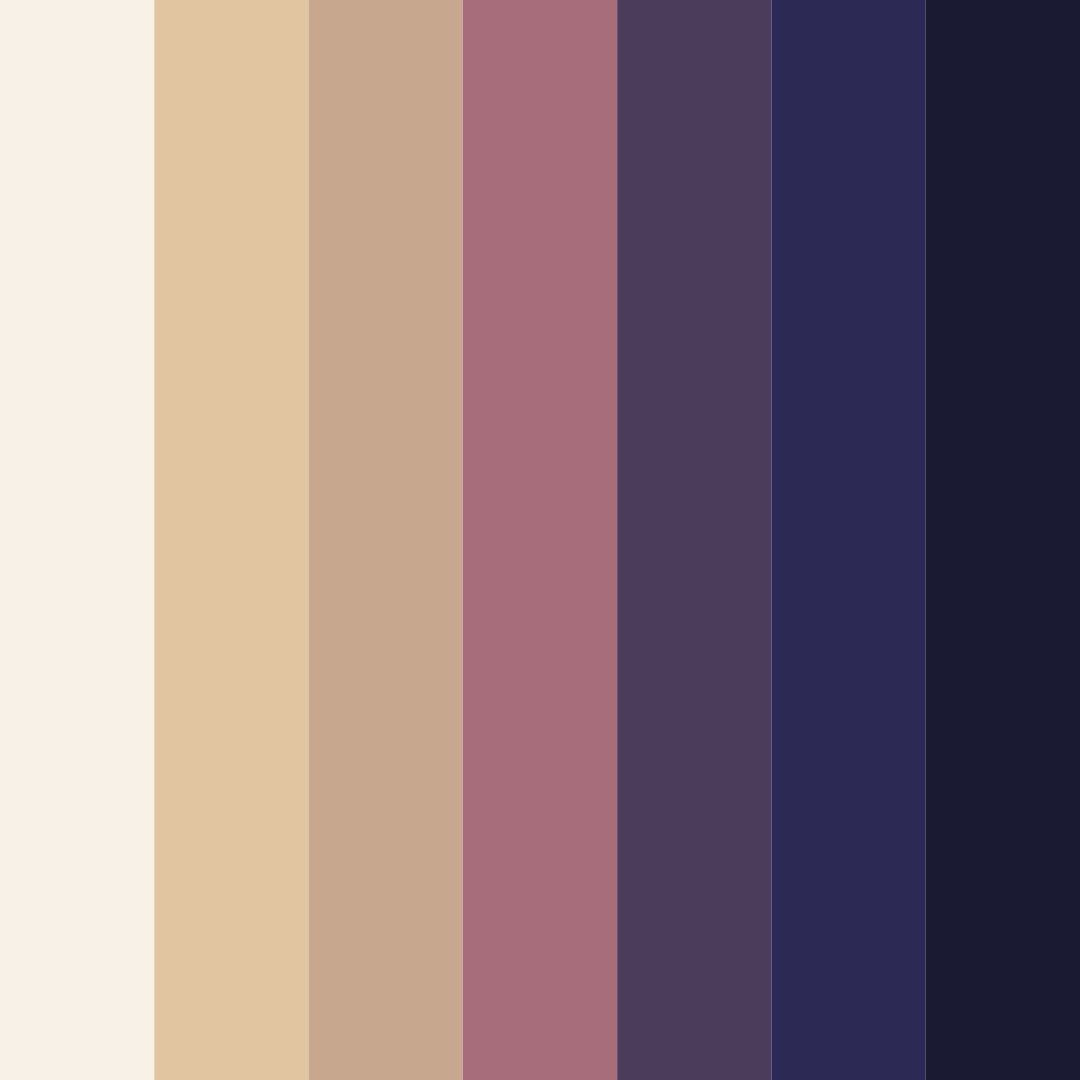 Download midnight elegance color palette PNG image (square)